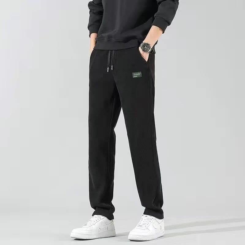 秋冬男裤垂感卫裤男士直筒型竖条纹大码灯芯绒加厚休闲裤图片