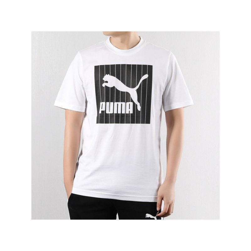 PUMA彪马短袖男运动服宽松训练半袖圆领T恤579871-02
