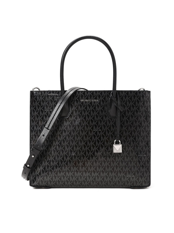 MK Mercer 风琴款手拎包 大号 印花LOGO款 31x25x13CM