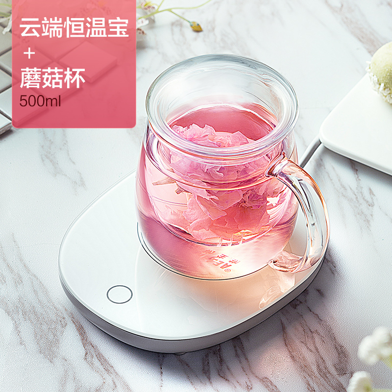 物生物(RELEA)恒温宝加热杯垫垫玻璃杯加热底座茶壶加热器 云端恒温器
