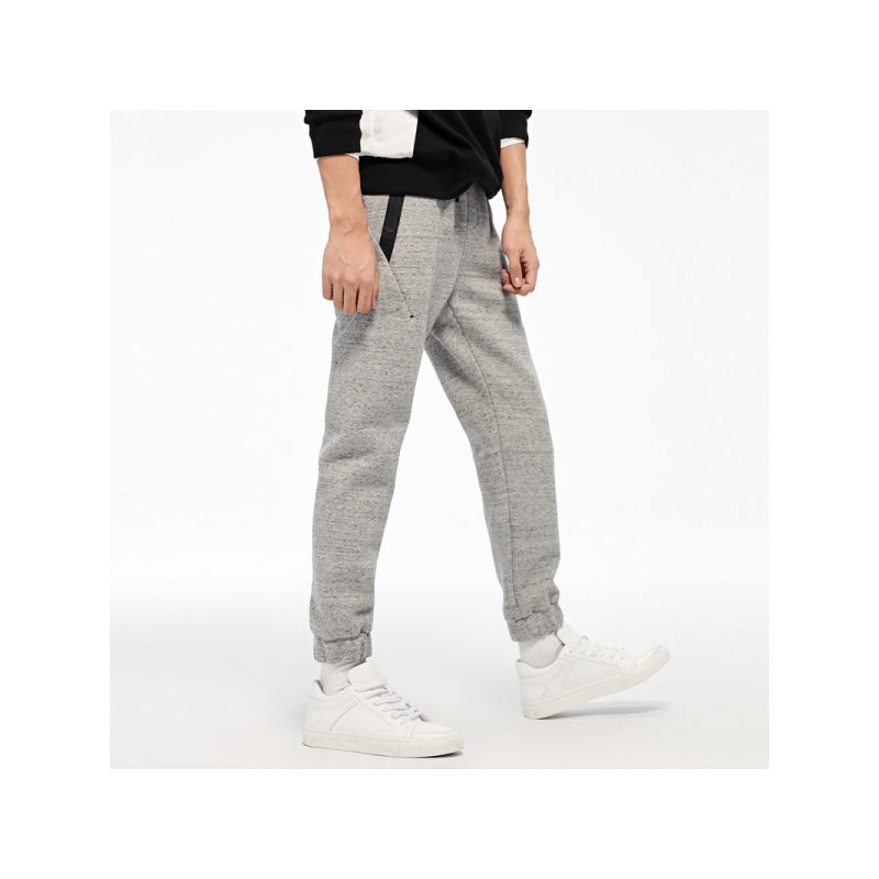 gxg休闲裤男装春季男士都市修身灰色青年束腿长裤潮