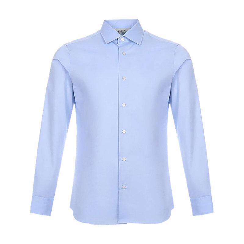 Z ZEGNA 杰尼亚 男士 棉/莱赛尔纤维长袖衬衫 805002 ZCSC1