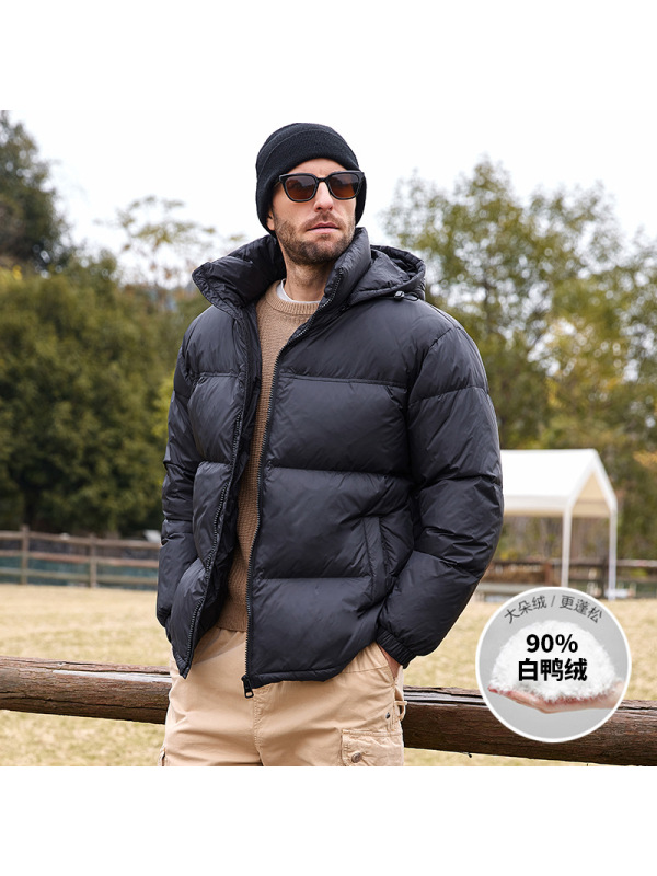 男装加厚羽绒服冬季男士连帽冬装户外潮流防风保暖面包服青年外套