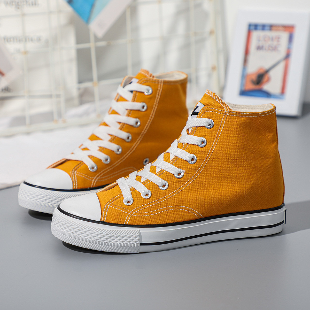 回力warrior新款经典高帮系带帆布鞋女运动休闲鞋参数