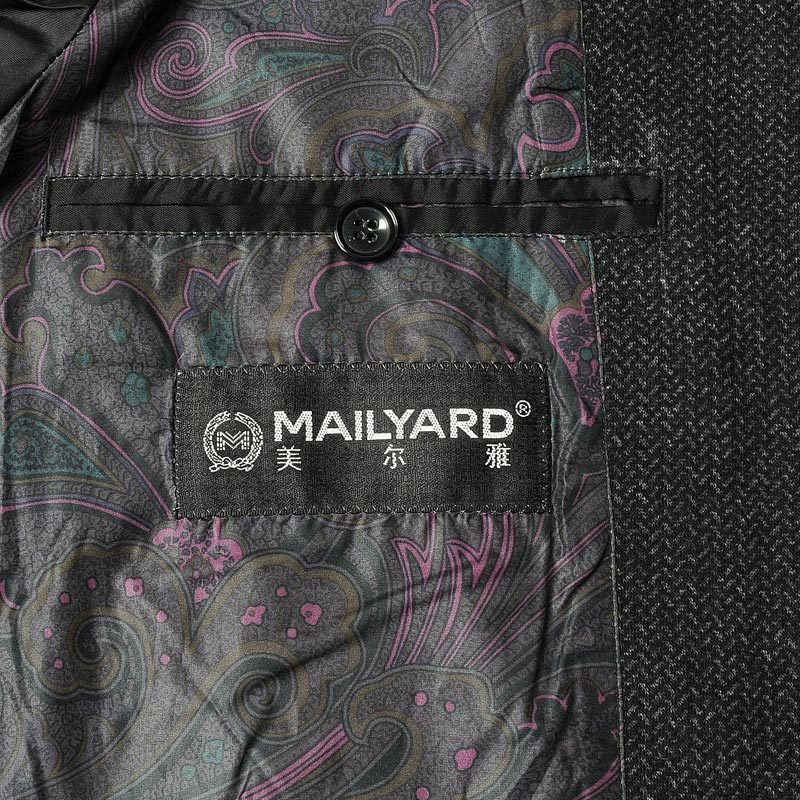 美尔雅(MAILYARD)男式短套 羊毛商务休闲男士大衣 针织立领男外套 027