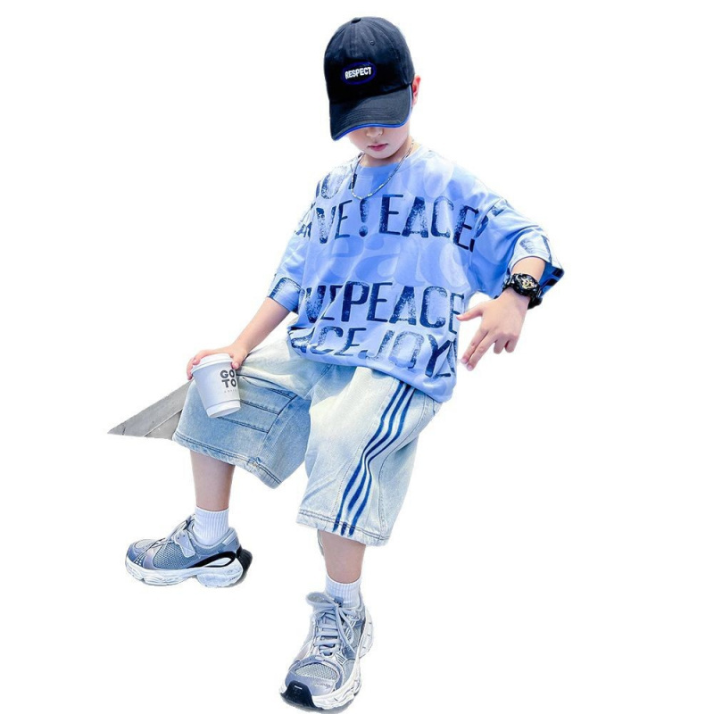 男童夏季套装2025新款儿童装夏装潮帅气时髦男孩短袖运动夏款衣服