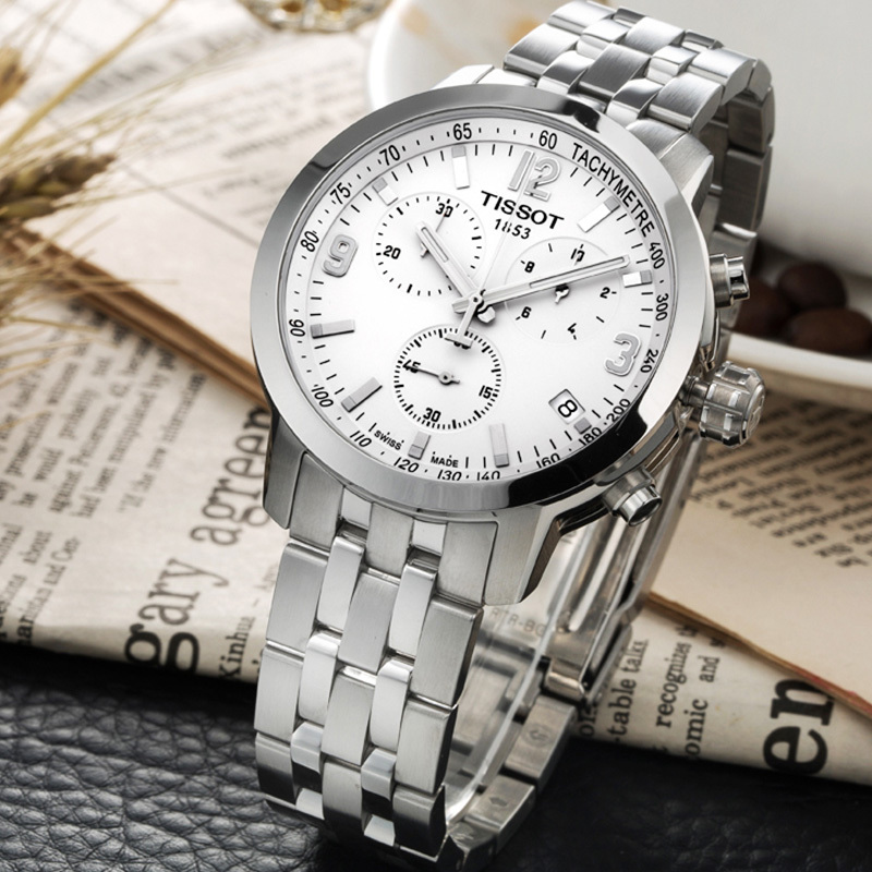 天梭(TISSOT)手表男表 骏驰PRC200系列日历 石英表 男士手表T055.417.11.017.00