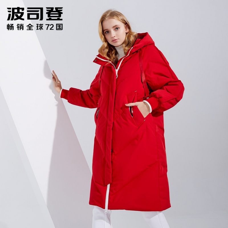 波司登2018冬季新款长款过膝羽绒服女士厚款保暖外套