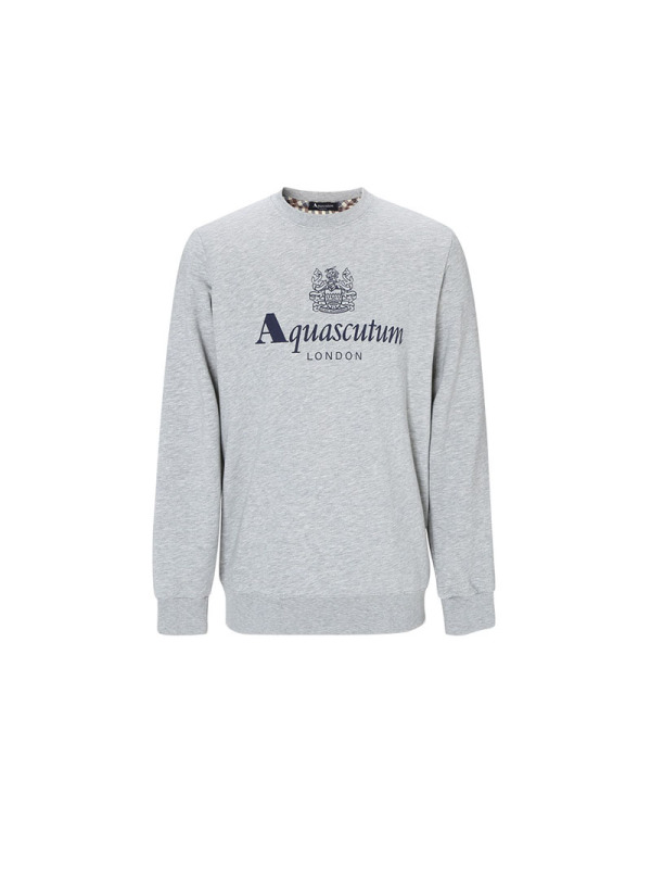 雅格狮丹 AQUASCUTUM 男士卫衣 LOGO印花棉质QMFOO2L0