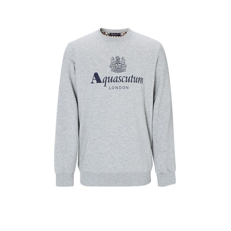 雅格狮丹 AQUASCUTUM 男士卫衣 LOGO印花棉质QMFOO2L0图片