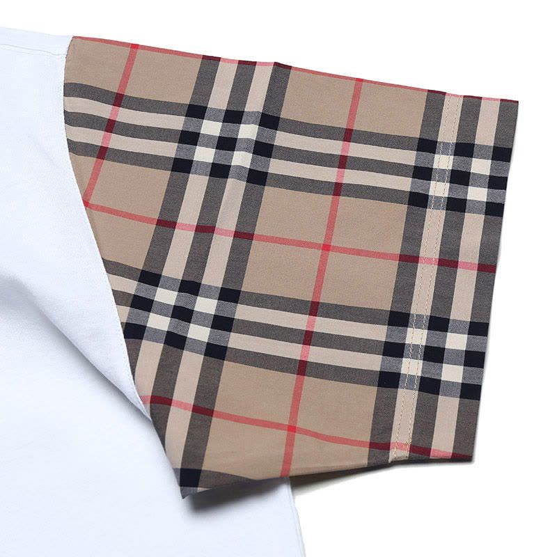 博柏利/巴宝莉 BURBERRY 女款Vintage复古格纹棉质宽松版圆领短袖T恤 80427161图片