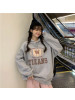 加绒连帽卫衣女年秋冬新款宽松字母印花学生外套上衣女装