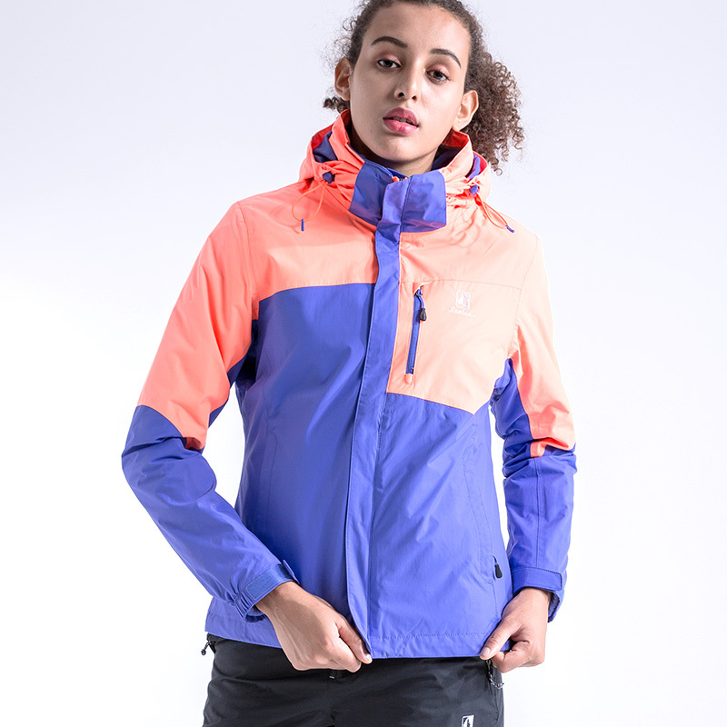 圣弗莱女式三合一冲锋衣冬季新品抓绒内胆防风防水外套登山服9542840528