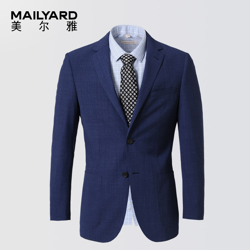 美尔雅（MAILYARD）西服单件 羊毛商务休闲男式西服男士西装上衣 491