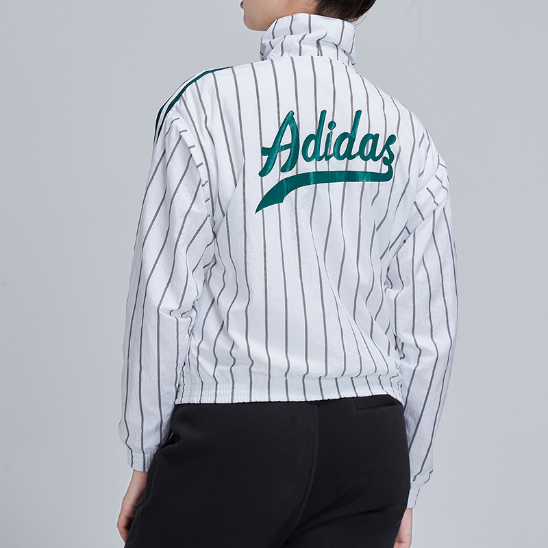 adidas阿迪达斯三叶草女装防风服休闲条纹夹克DU9925