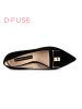 D：Fuse/迪芙斯春季新款羊皮蝴蝶结尖头低跟单鞋女鞋DF61113104