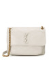 预售 圣罗兰YSL NIKI 口盖包中号 字母LOGO光面皮 褶皱皮 女士单肩包498894金链银链