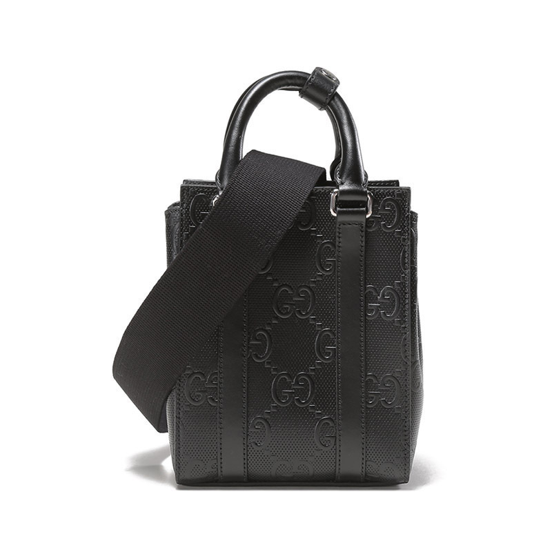 GUCCI 古驰 男士皮革手提单肩斜挎包迷你托特包 696010 1W3CN