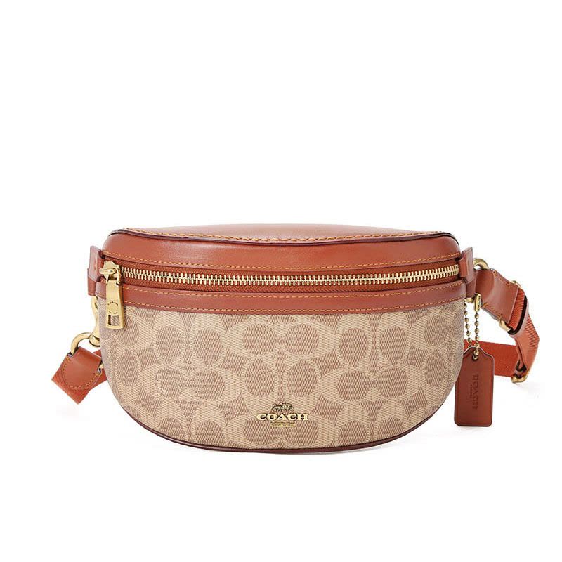 COACH\蔻驰 老花胸包/腰包 单肩斜挎包 字母马车老花图片