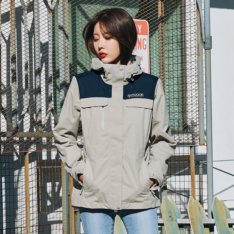 （OUTDOORPRODUCTS）运动户外男女情侣款三合一冲锋衣保暖外套ODABF91001图片