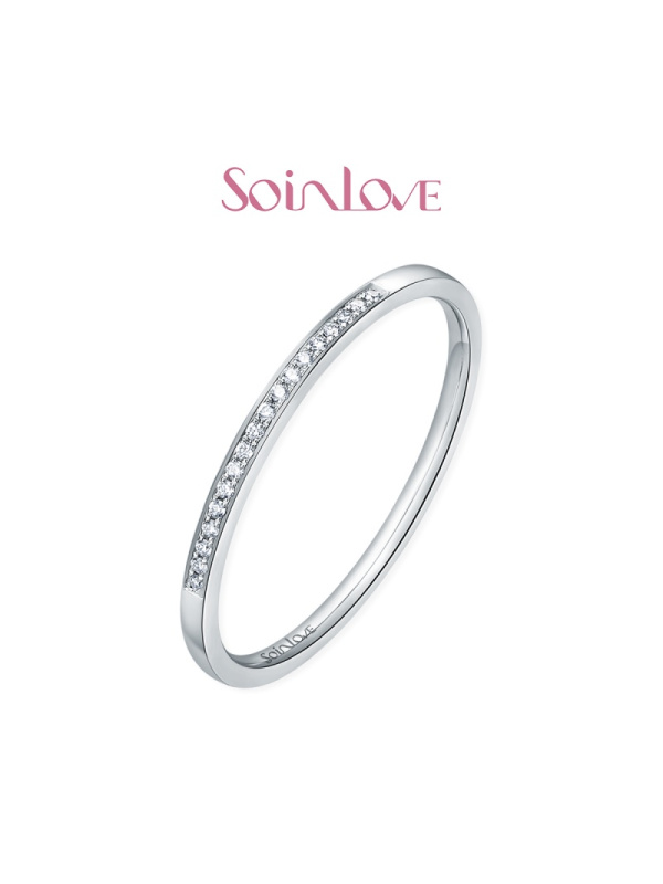 Soinlove 经典系列18K金钻石戒指 送礼推荐VU128