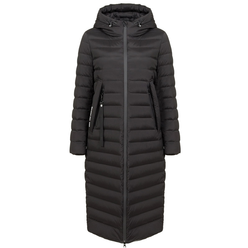 坦博尔冬季过膝中长款连帽宽松显瘦羽绒服女外套tb17730