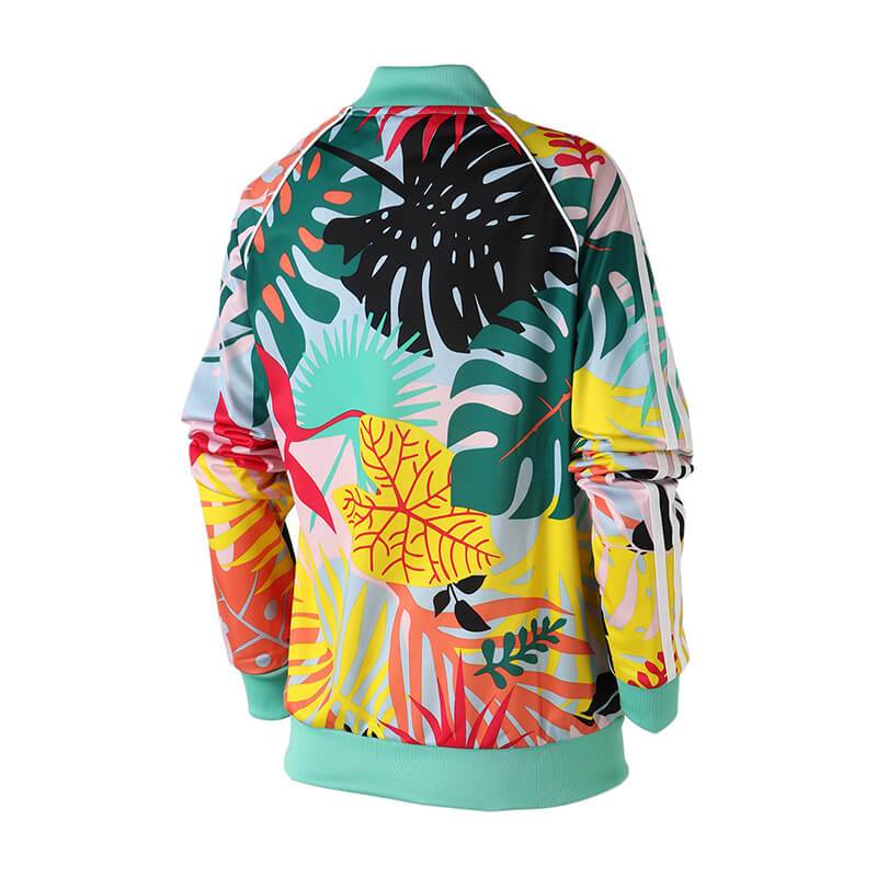 adidas阿迪达斯三叶草女装运动服跑步外套印花夹克FH7991