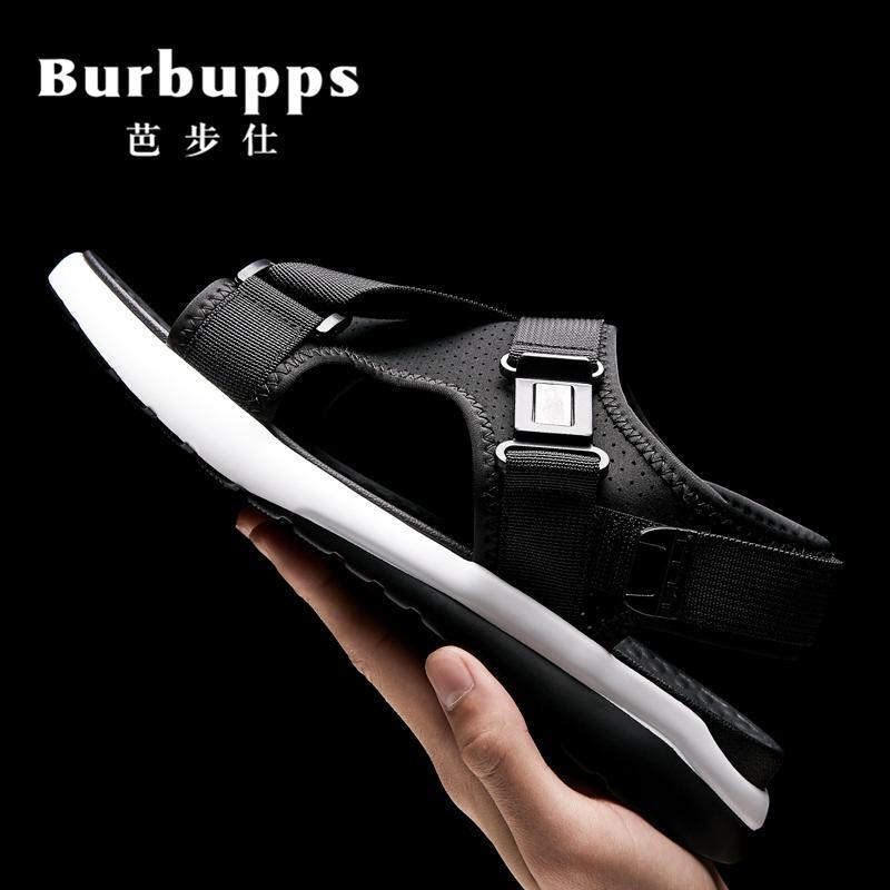 法国芭步仕(Burbupps)2019春夏尚新男士凉鞋软底个性时尚凉拖两用休闲沙滩男鞋潮