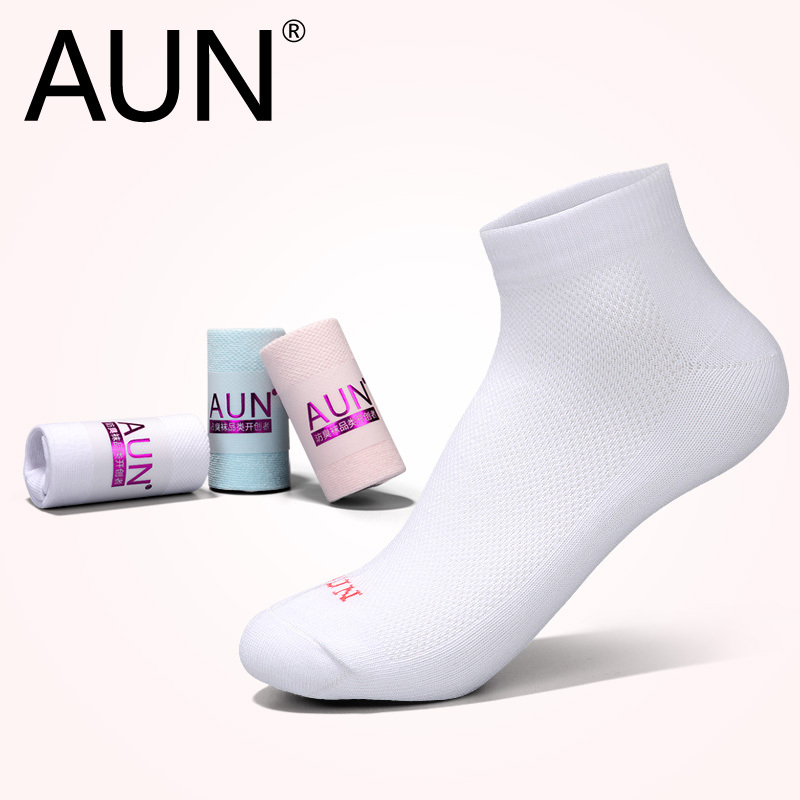 AUN臭袜子女短袜棉质低帮秋冬船袜女士吸汗棉袜短筒四季女袜子