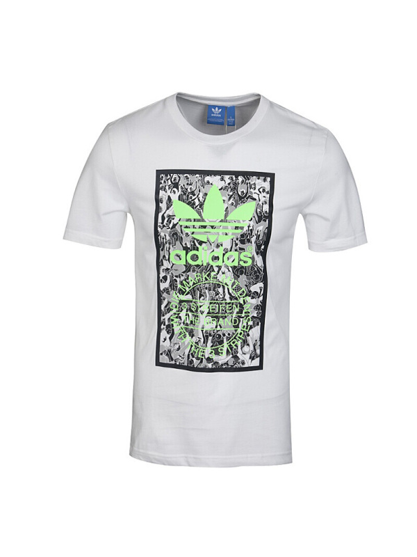 ADIDAS阿迪达斯三叶草男子运动舒适透气短袖T恤BQ7696