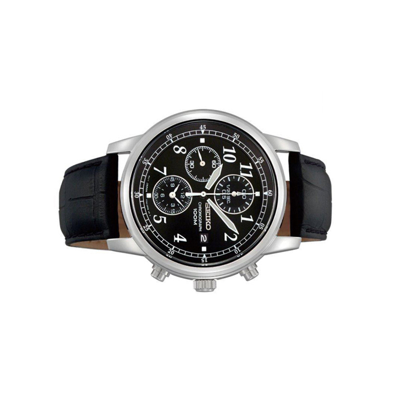精工（SEIKO）日韩品牌 石英表 男 夜光防水复古优雅大气石英皮革男士手表 SNDC33J1