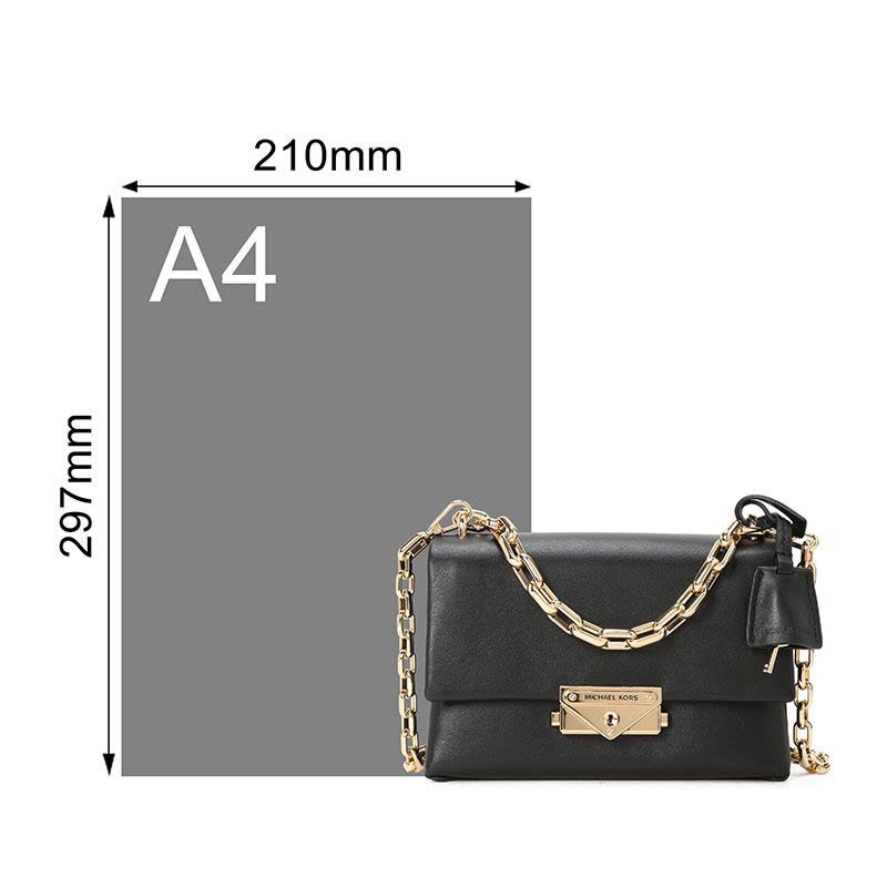 MICHAEL KORS 迈克科尔斯 Cece 链条包 单肩包 斜挎包迷你 锁扣光面皮32S9G0EC0L金扣图片