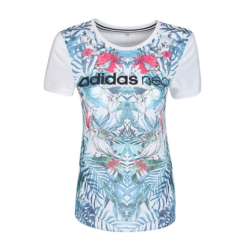 ADIDAS阿迪达斯neo秋季女子休闲运动舒适短袖T恤BP6636图片
