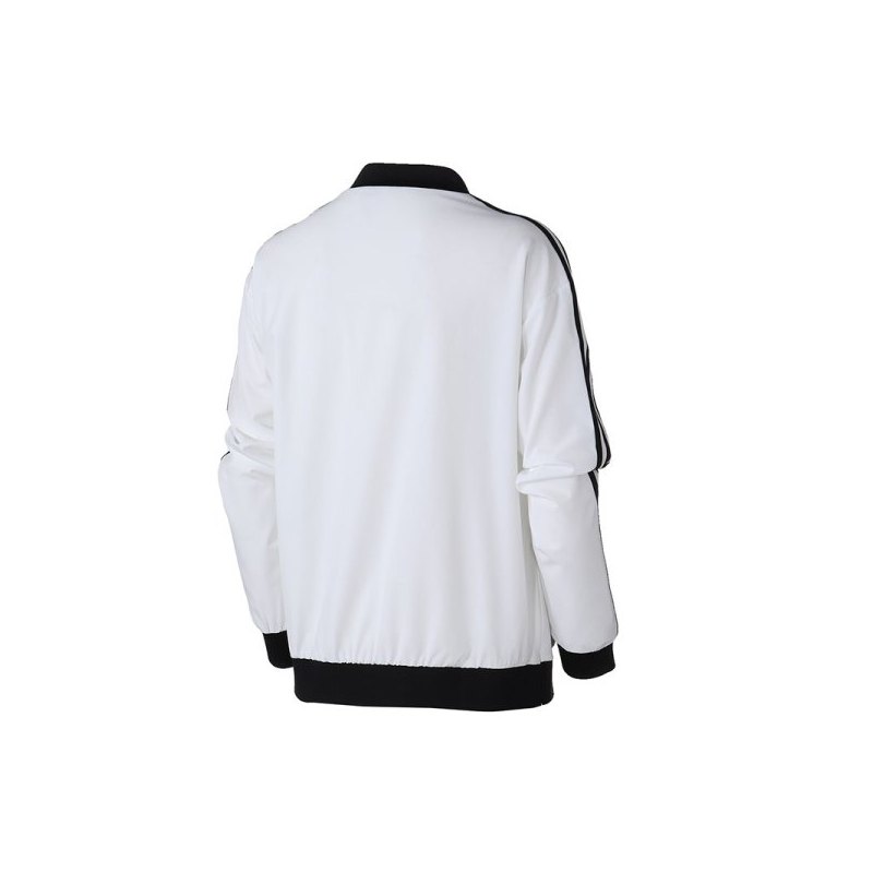 【自营】adidas阿迪达斯女子夹克外套飞行领休闲运动服DM5318 L DM5318白