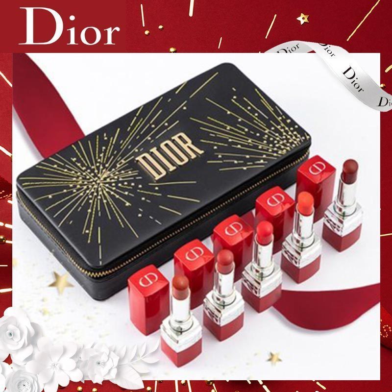 国内专柜版迪奥2020限量版星空烟花套装礼盒烈焰蓝金红管口红套装