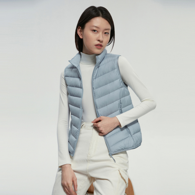 波司登羽绒服女短款纯色马甲简约内搭外穿轻薄休闲便携马夹正品清