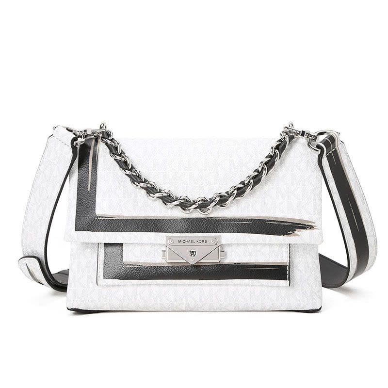 MICHAEL KORS 迈克科尔斯 CECE锁扣口盖包 单肩包 斜挎包 30S0S0EL8B银扣图片