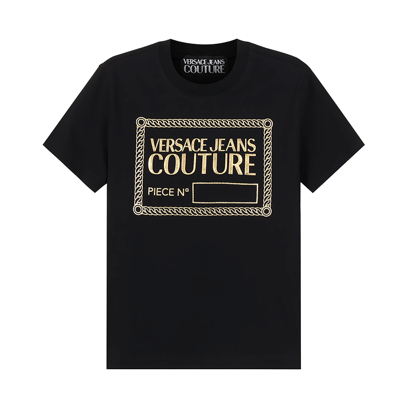 范思哲 VERSACE JEANS COUTURE 女士棉质圆领短袖T恤 72HAHT17 CJ00O图片
