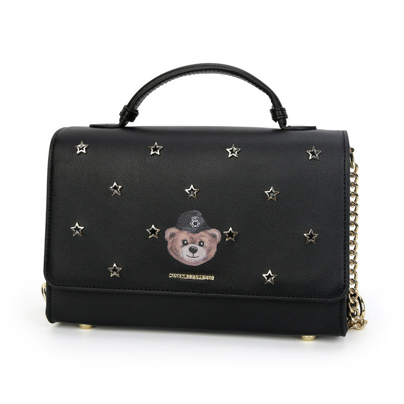 DANNY BEAR JEANS潮流印花JEANS熊女式手提斜挎包DJB8816235B