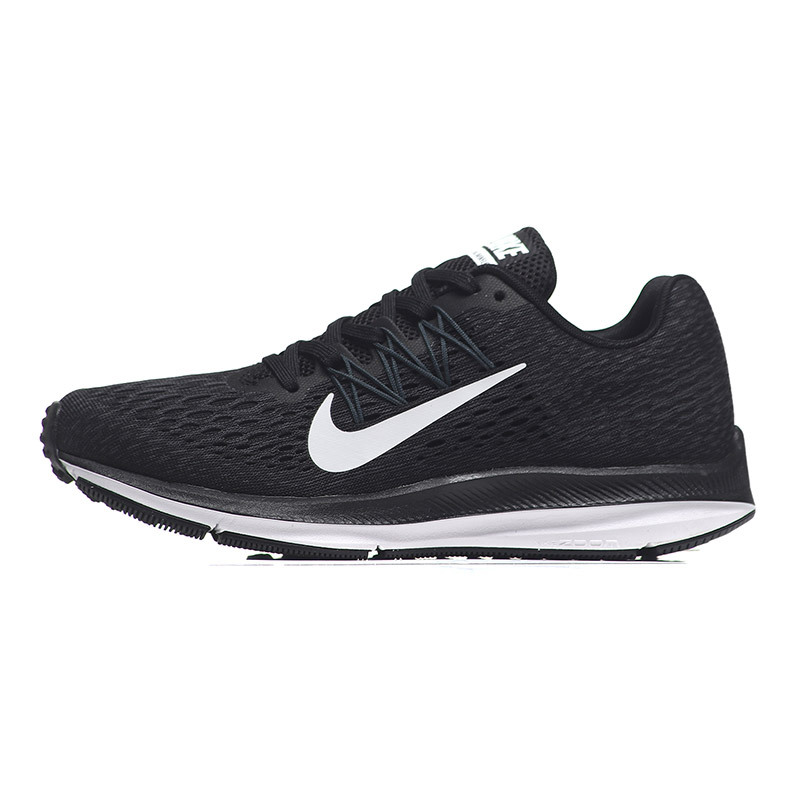 【自营】Nike耐克女鞋跑步鞋ZOOM气垫网面透气飞线运动鞋AA7414 AA7414-001黑+白+煤黑