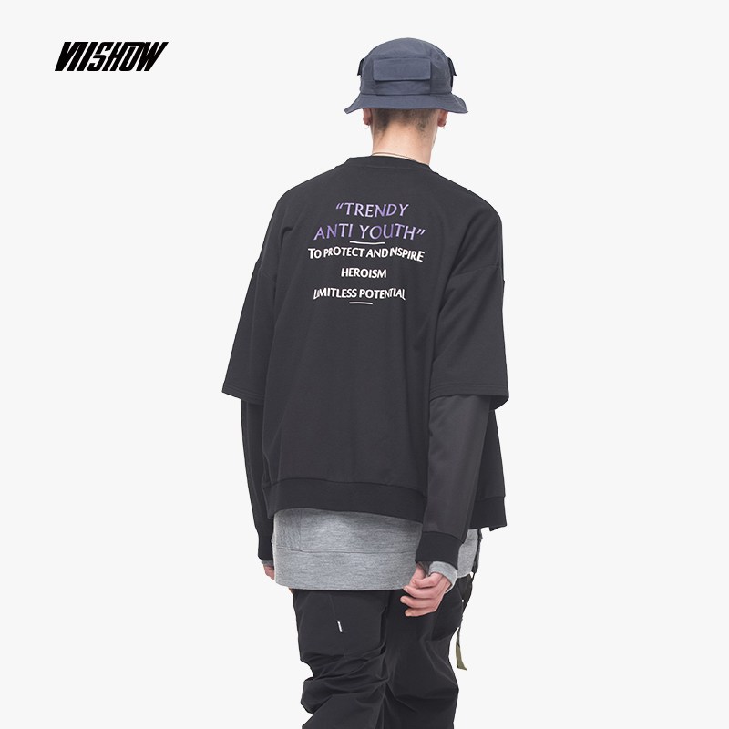 viishow夹克男 潮牌拼接棒球服男士外套春秋款青年上衣_2