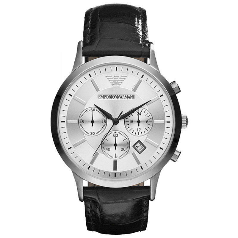 阿玛尼ar2432石英表男三眼计时多功能男士腕表