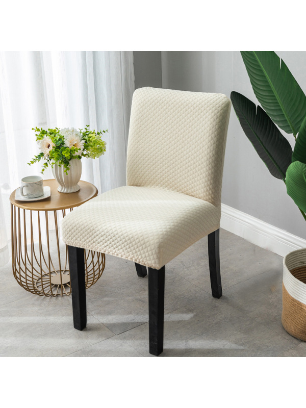 Ceba家用连体简约弹力通用座椅套针织凳套罩布艺格子餐椅套加厚椅子套