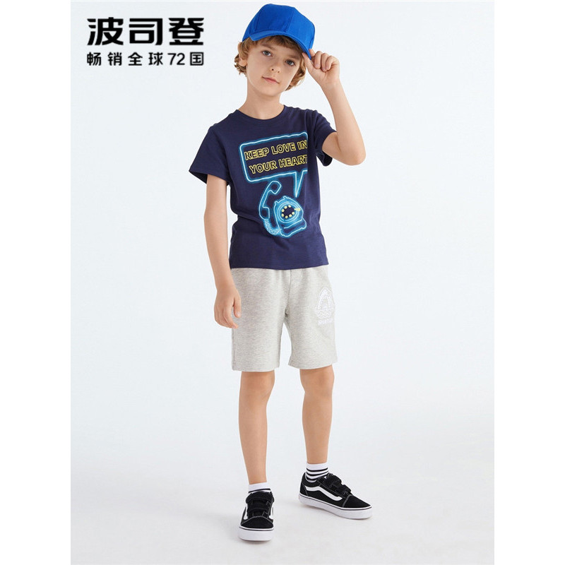 波司登童装裤子2018夏季新款儿童运动短裤C821CM1126