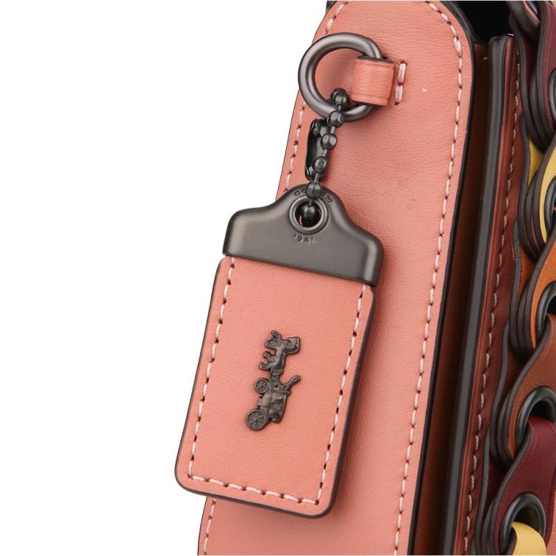 COACH 纯皮拼接女士斜挎包86831