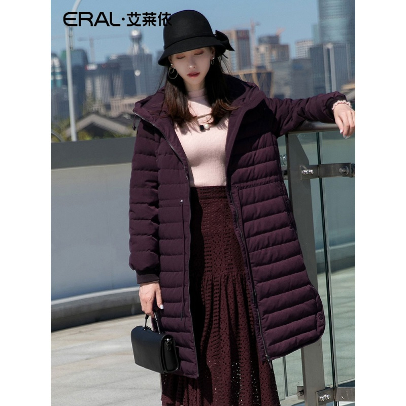 艾莱依O2O2018秋冬新款收腰显瘦时尚百搭羽绒服女