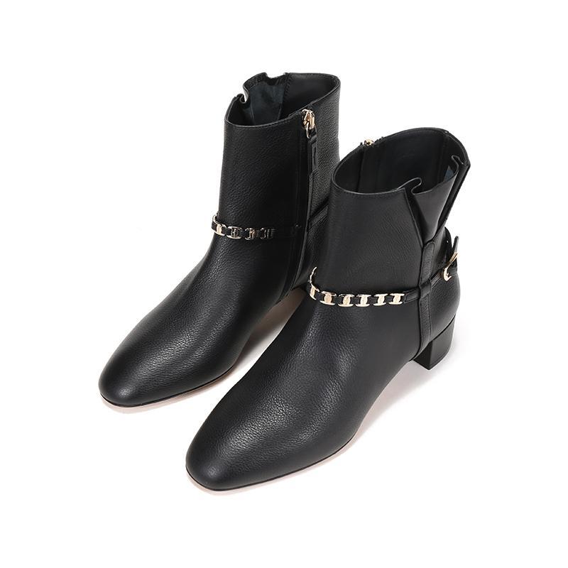 Salvatore Ferragamo 菲拉格慕 女士TINO系列牛皮靴子短靴 0733614