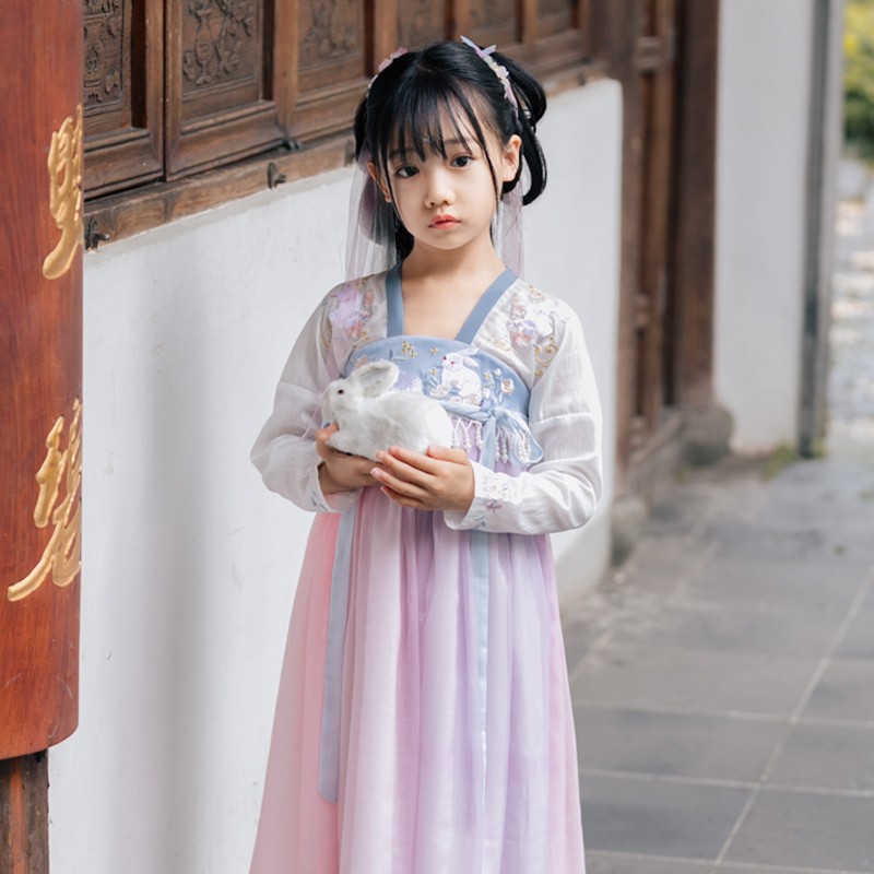 紫依汉服中国风唐装超仙春装襦裙古装连衣裙