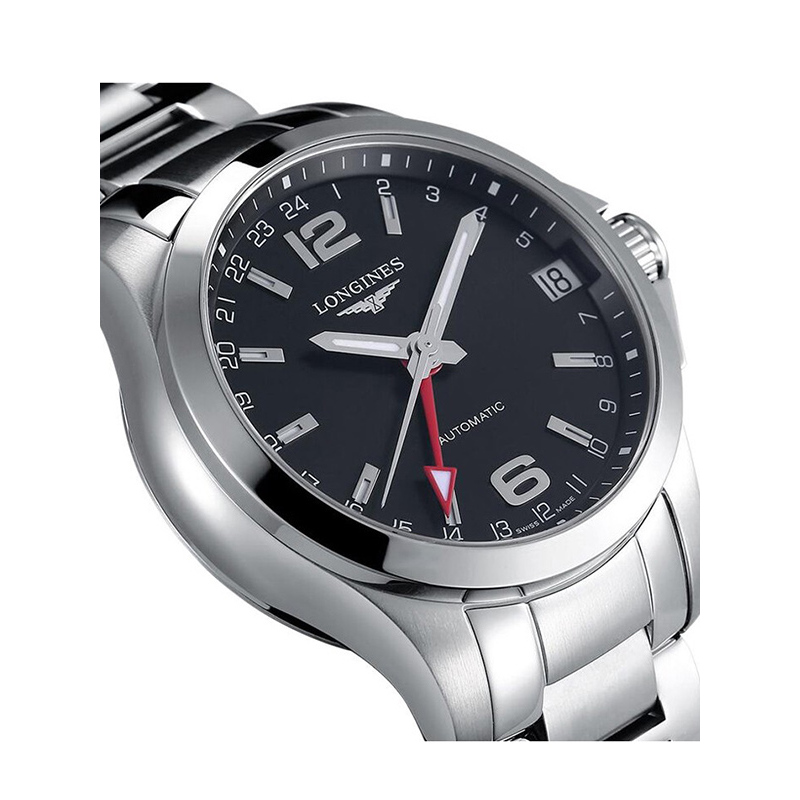 longines浪琴男士手表康卡斯系列机械表男钢带l36874566