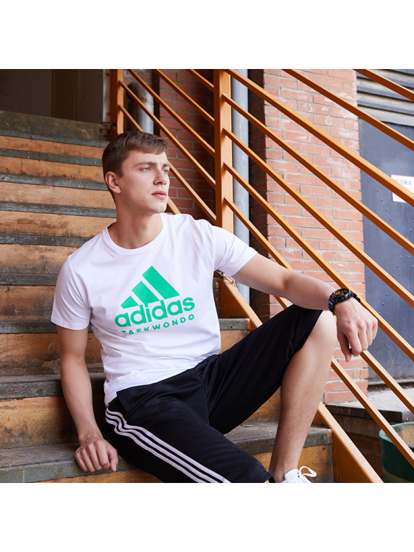 adidas阿迪达斯跆拳道休闲男装圆领运动短袖速干跑步T恤ADICTT-WGN-1